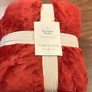 Threshold Scarlet Microplush Blanket